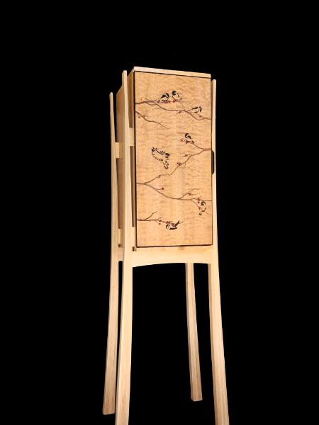 Cabinet with Bird Marquetry (inlay)